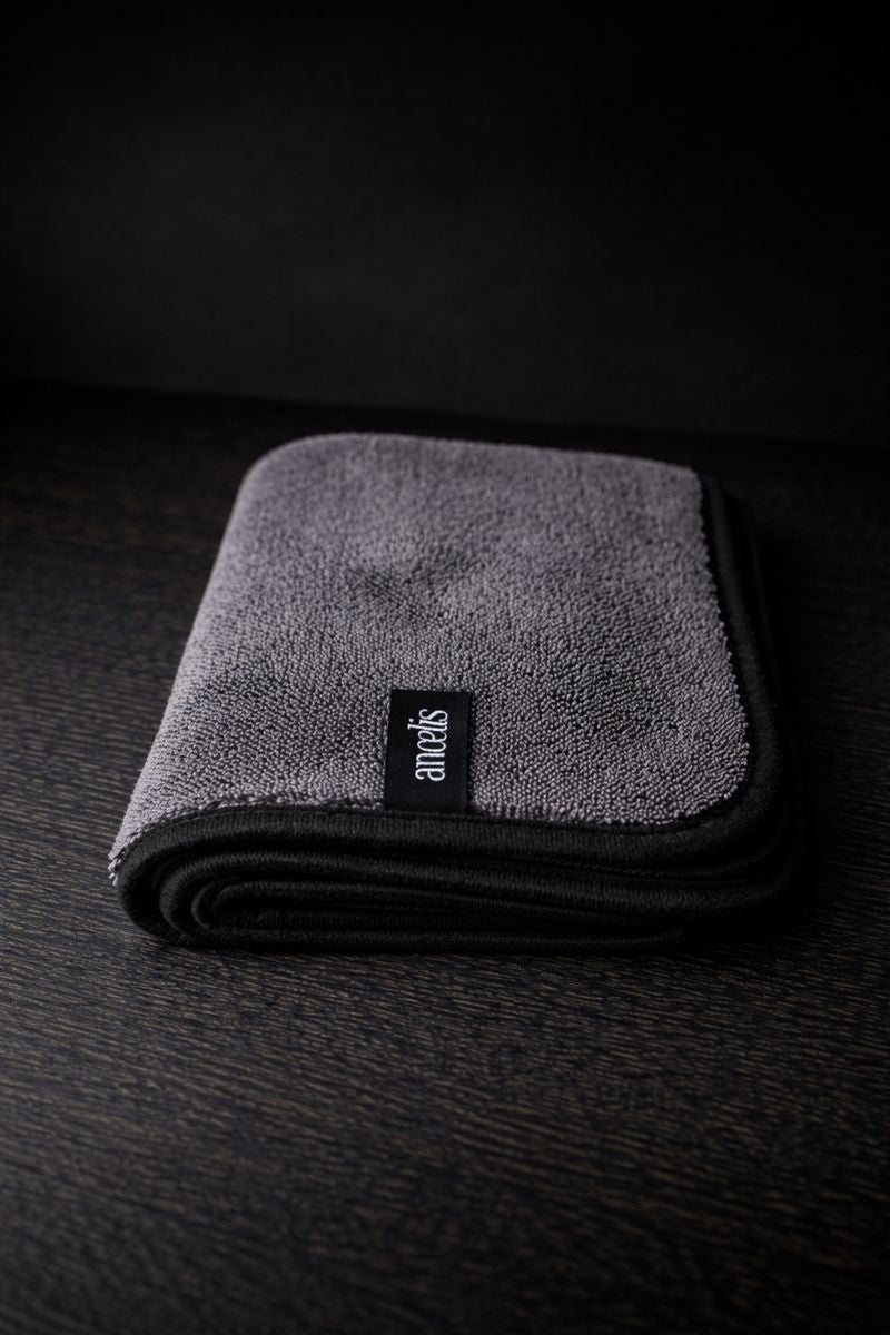 Detail van hoogwaardige microvezel droogdoek met hoog absorptievermogen